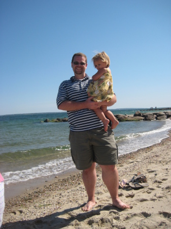 Jon and his baby girl Sophia on Cape Cod