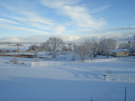 Christmas in Idaho, view from the deck