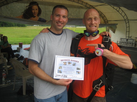 Skydiving with Simeon of Kent