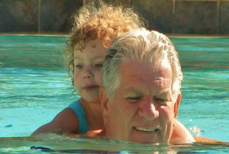 Our grandaughter swimming with Jerre