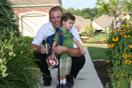 Bill and Nate on 1st day of preschool 7/08