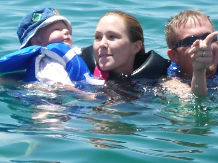 step daughter/son grandson at lake 2008