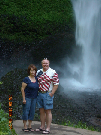 Judy and I Waterfalls Outside of Portland,Or