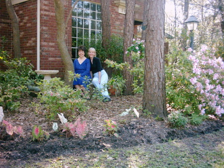 In Garden with Sister