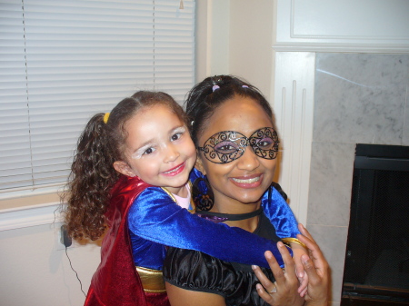 Lily and mommy at Halloween 2008