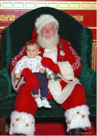 Aaron's first visit with Santa