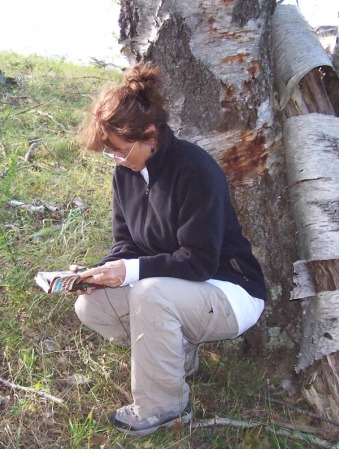 Finding wild mushrooms on Mosher Island, Maine