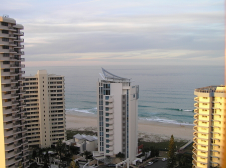 The view from our room in Brisbane