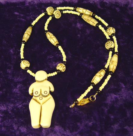 Bone goddess necklace