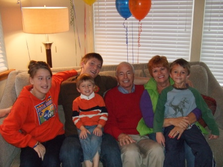 Andy & me with our 4 grandkids   Nov 2008