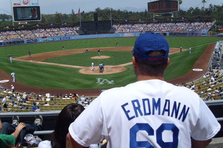 Erich Watching His Dodgers