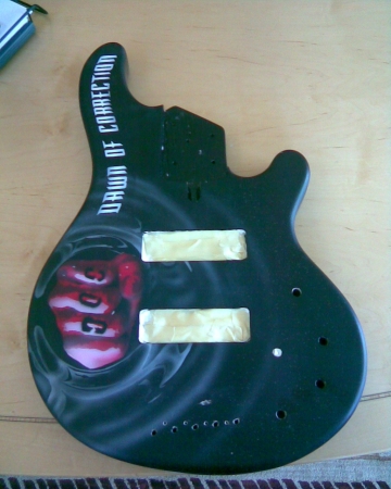 Electric Bass Guitar body front