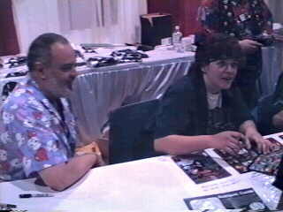 Signing autographs with George Perez