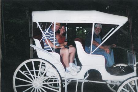 Carriage ride on a trip to the mountains