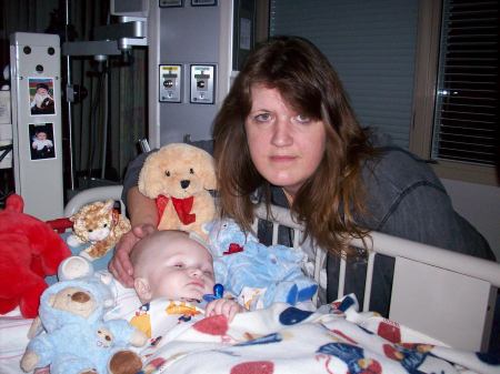 Haydon and his MeMe at Childrens Hospital.