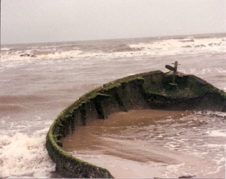 Dottie Irwin Melko's album, Ship on Boca Chica Beach-Hurricane Beulah