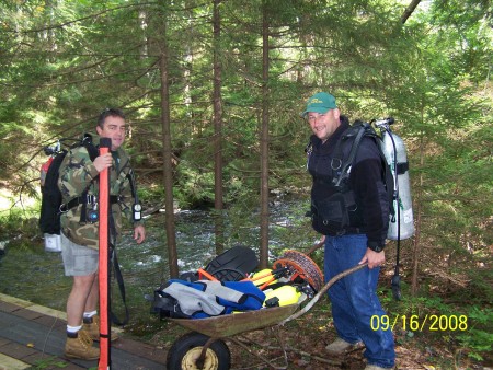 Some diving requires a little hike