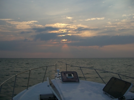 Sunset crossing Mobile Bay