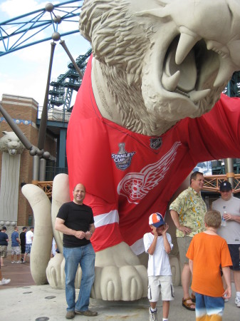 sandy tiger and red wings jersey 1