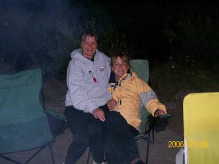 me and friend Pam camping 08