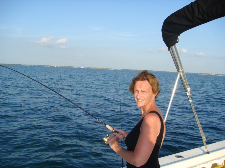 Fishing on our boat in Tarpon Springs Florida