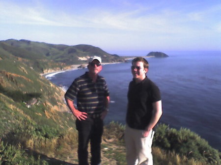With my son at Big Sur in California