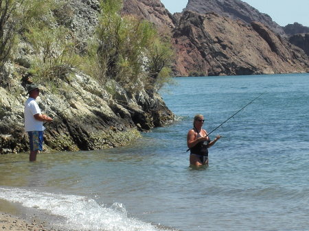 Fishing at colorado river and brother craig