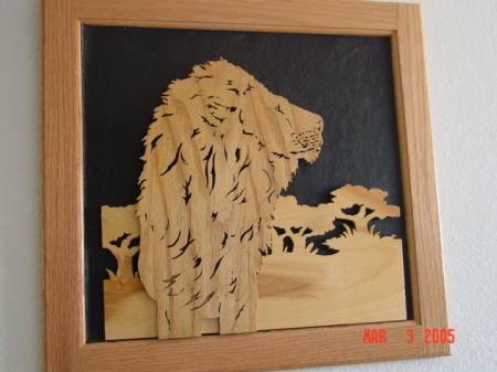 Lion wall hanging