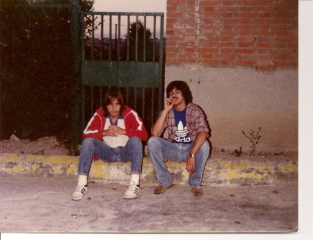 Mike Salvo& Bubba Franco in front of Bar Peyvi