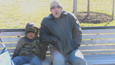 Fiance and son at Logan Circle in Jan. 08