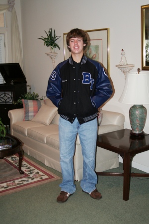 TC after getting his lettermans jacket
