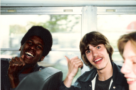 Fred and Brian on the bus