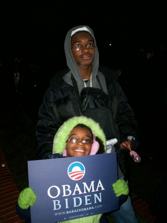 My Children at Obama and Biden Rally