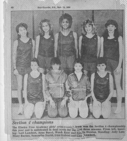 1986 EFA's Cross Country Team