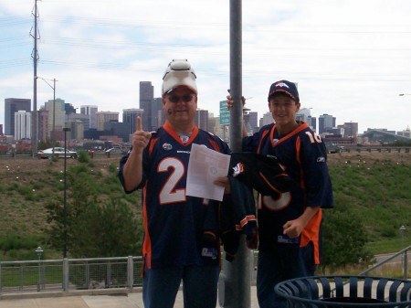 Randy & Justin at the Bronco Game 2008