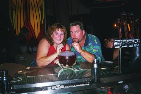 having a drink in LV. - 1999