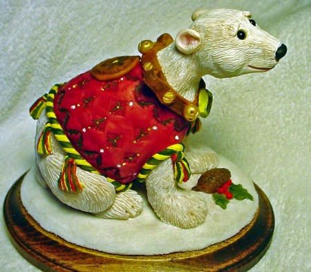 Christmas bear -  clay