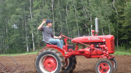 Alain on his tractor