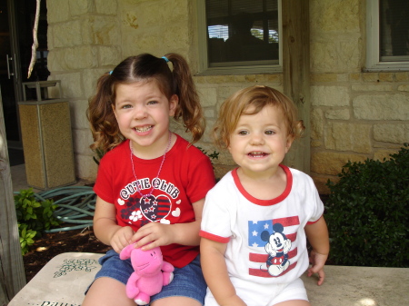 Abby and Paige on the 4th of July