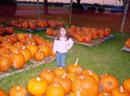 Ava at the Pumpkin Patch