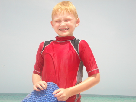 Caleb LOVIN' the BEACH!