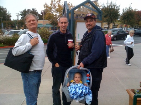 Three men and a baby