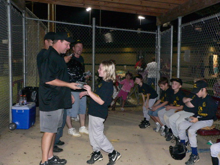 Here I am, Coach Jeff, giving out awards.