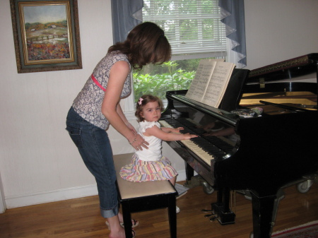 Sophia at the piano