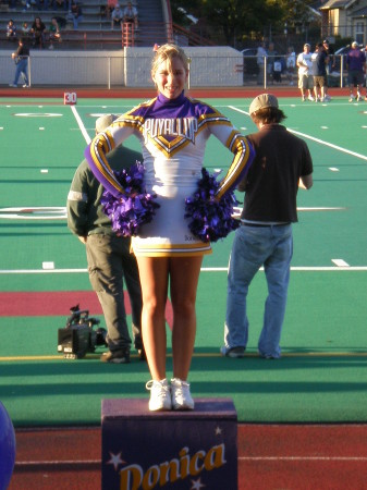 Donica, my cheerleader!