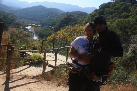 Zip lining in Mexico on Dec 9th 2010..