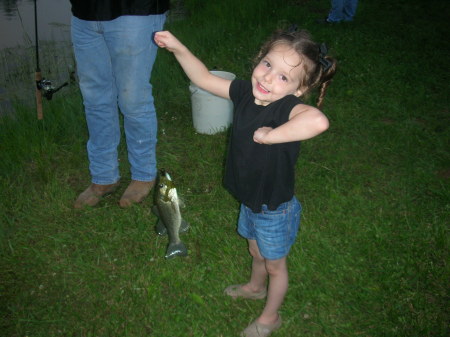 Grace and her first fish