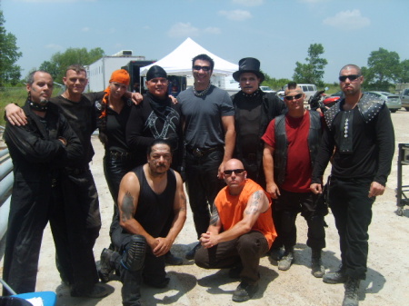 Nomad Bikers on set of Exit Speed