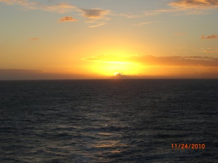 Sunset at sea