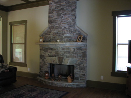 Living room fire place